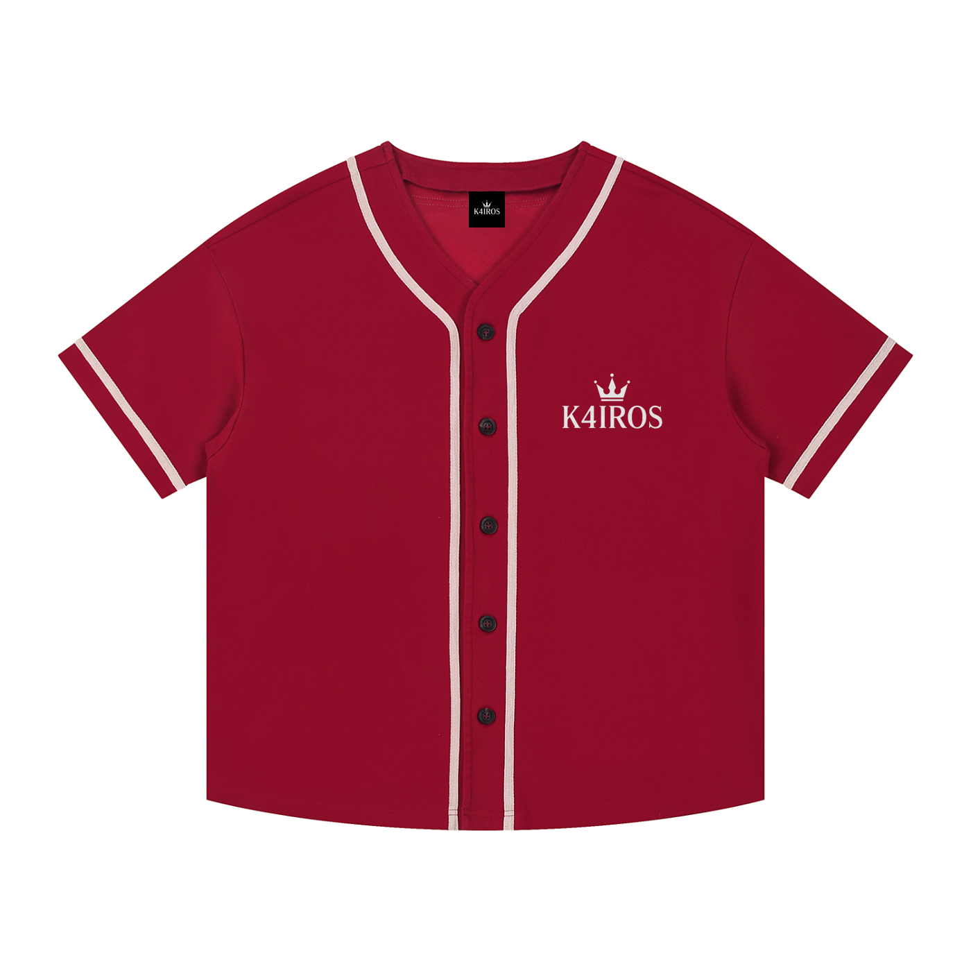 Contrast Piped Button-Up Jersey