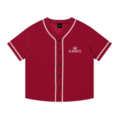 Contrast Piped Button-Up Jersey