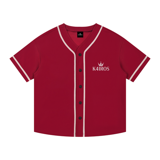 Contrast Piped Button-Up Jersey