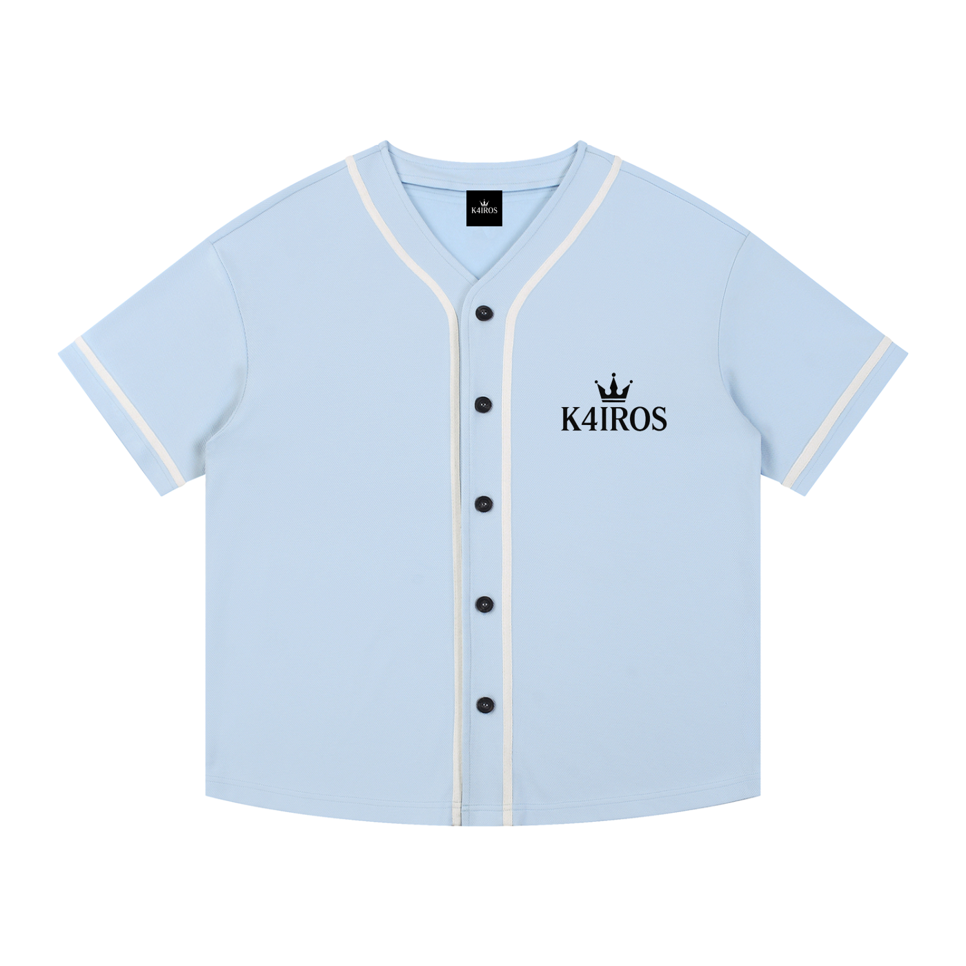 Light Contrast Piped Button-Up Jersey