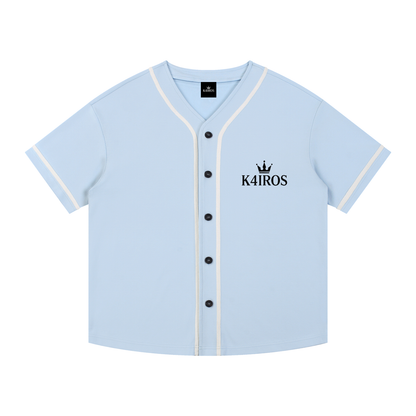 Light Contrast Piped Button-Up Jersey