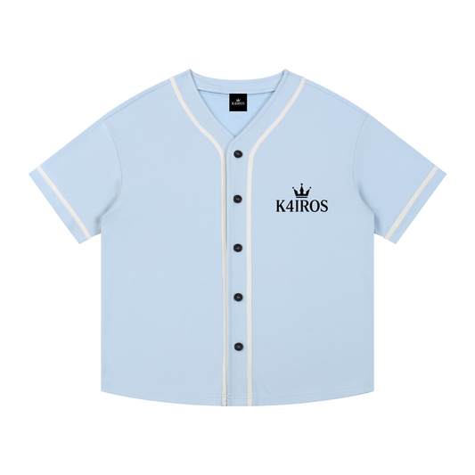 Light Contrast Piped Button-Up Jersey