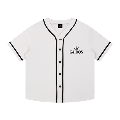 Light Contrast Piped Button-Up Jersey