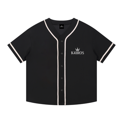 Contrast Piped Button-Up Jersey