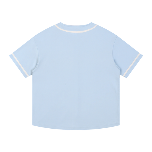 Light Contrast Piped Button-Up Jersey