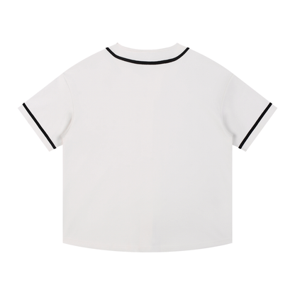 Light Contrast Piped Button-Up Jersey